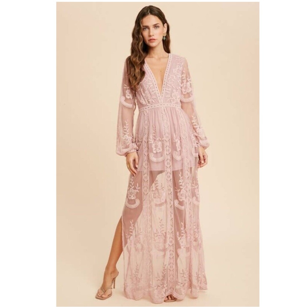 Wishlist Lace Maxi Dress Romper